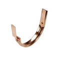 Copper half-round bracket on a white background