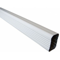 White aluminum gutter on a white background