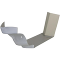 Aluminum outside strip gutter system component on a white background