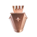 Copper gutter decorative outlet on a white background